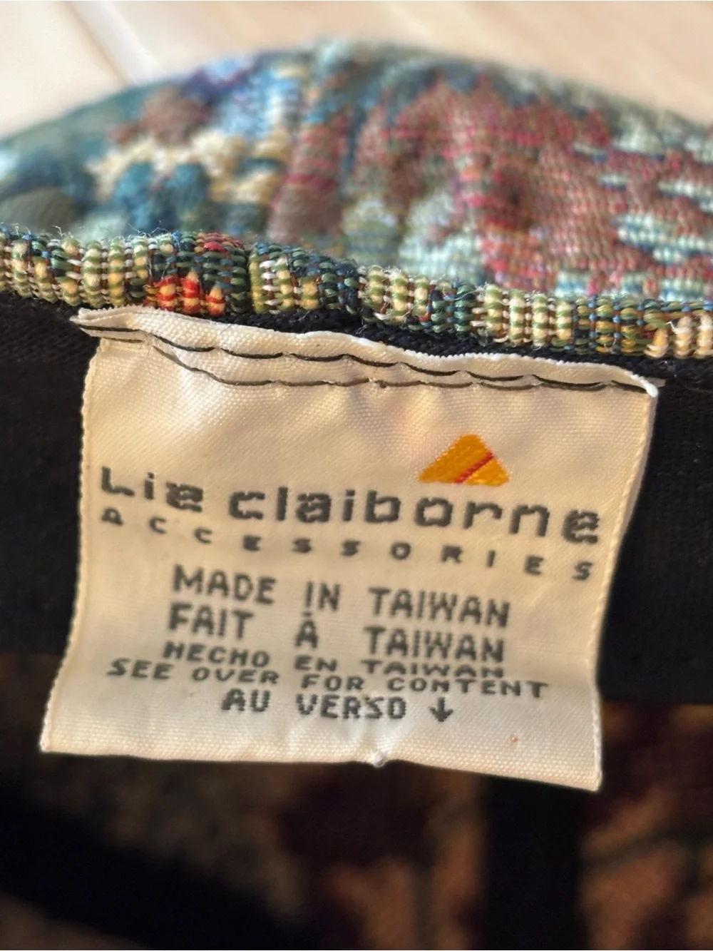 Vintage 90’s Liz Claiborne Floral Tapestry Newsboy Style Hat - Picture 8 of 9